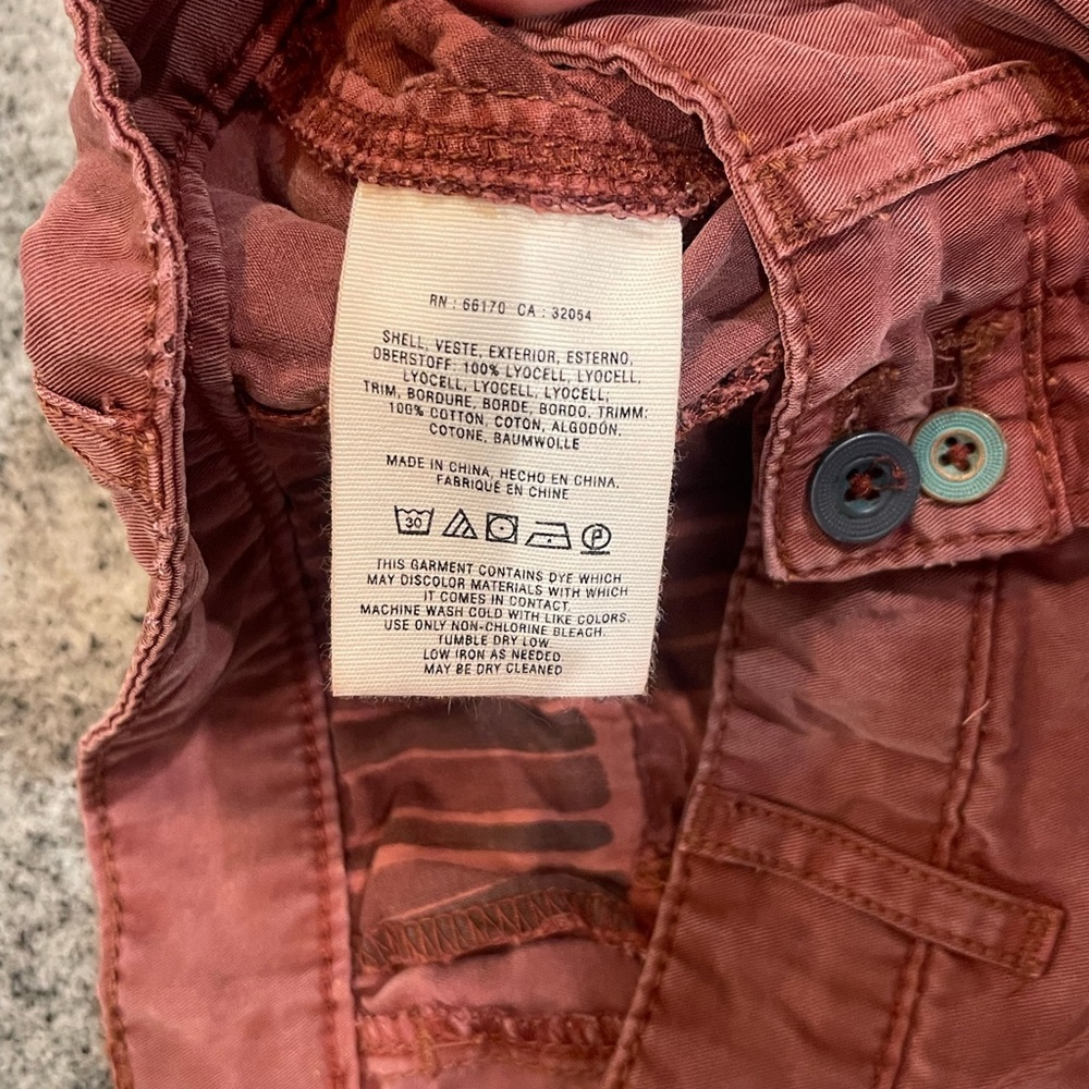 Pilcro and the Letterpress Rust Straight Leg Pants 100% Lyocell - Picture 4 of 4